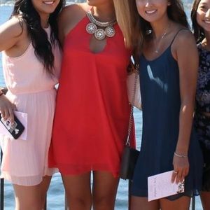 Bebe bejeweled halter dress